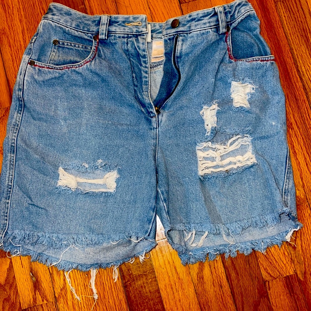 DIY Distressed Jean Shorts